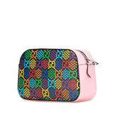 グッチ GGサイケデリック ショルダーバッグ 574886 ピンク ブラック マルチカラー PVC レザー レディース GUCCI 【中古】